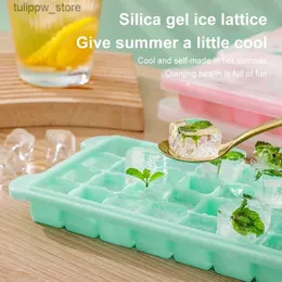 Glassverktyg Popsicle Mold Silica Gel Gel Refrigerator Freezer Stora kapacitet Hushåll Easy Demoulding Ice Cream Tools Kylskåp Ice Ice Tray L240319