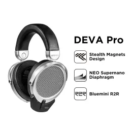 ヘッドフォンオリジナルHifiman Deva Proヘッドフォンは、Bluetooth R2Rレシーバーを備えたフルサイズのオープンバック平面ステルスマグネットヘッドセット