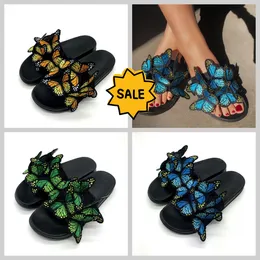 Mulheres verão artesanato bordado tridimensional borboleta chinelos gai sandálias moda salto 2024 bordado retro nova borboleta 3d novos saltos grossos 36-41