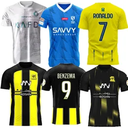 New Benzema al Ittihad Soccer Jerseys 2023 2024 AL Hilal Saudi Ronaldo Neymar Jr Kante Men Football Dirtts Ittihad Al-Nasr