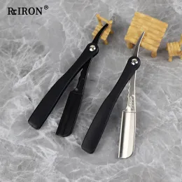 Razor Riron Buzlu Tutar Erkekler Düz Kenar Tüyler Katlanır tıraş Eşyası Manuel Sakal Saç Kesimi Berber Tıraş Tüy bıçağı için