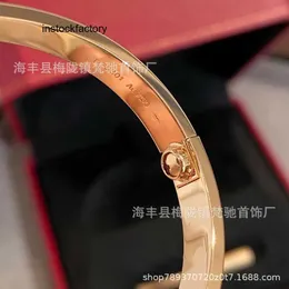 Original 1to1 Cartres Bracelet Vgold 18K rose gold flat screwdriver without diamond four wide version bracelet CNC carved original factory direct live broa CIS1