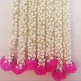 Ghirlande di fiori artificiali di gelsomino Gajra, accessori per capelli indiani/decorazioni per la casa Pooja da appendere a parete Toran per porta d'ingresso, matrimonio, articoli di arredamento Onam