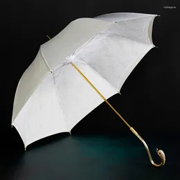 Umbrellas 대형 고급 여성 우산 여행 해변 Parasol Sun Girls 바람 방전 강한 솜 브릴라 파라 라 플라 야 홈