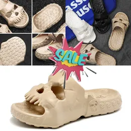 2024 popular eva sapatos crânio pés sola grossa sandálias verão preto praia sapatos masculinos chinelos respiráveis gai