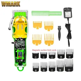 Trimmers Wmark NG408 Grüne transparente professionelle Friseur Haarschneider schnurloser Mann Elektrische Haarschneider Haarschneidemaschine Haarwerkzeuge