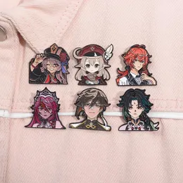 Cartoon Anime Figures Enamel Pin Cute Fans Commemorative Brooches Lapel Badge Otaku Jewelry Gifts Accessories