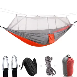 Fonoun Camping Hammock com Nylon de barraca líquida de mosquito para 2 pessoas respiráveis 260x140cm Ultra Light FNT663 240306