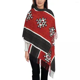 Sciarpe Stampa personalizzata Tappeto Kabyle Amazigh Ornamento Sciarpa Donna Uomo Inverno Caldo Africa Etnico Scialle geometrico