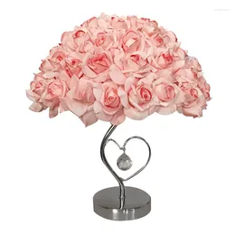 Tischlampen Lampe Rose Blume LED Nachtlicht Nachttisch Home Hochzeit Party Dekor Atmosphäre Schlaf Beleuchtung Rosa