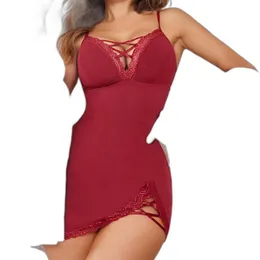 Body In Pizzo Sexy Donna - Babydoll Trasparente Con Schiena Scoperta, Halter Erotico Per Serate Speciali - Foto 12