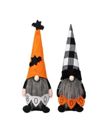 Fontes de festa Halloween Home Decor Gnomes Boneca com Bat Plush Handmade Tomte Ornamentos Suecos Decorações de Mesa Presentes XBJK21072844991