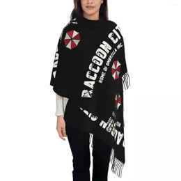 Schals Individuell bedruckter Waschbärenstadt, Heimat der Umbrella Corporation Corp. Schal Damen Herren Winter Warm Videospiel Schals Wraps