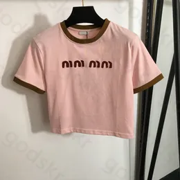 刺繍コットンTシャツ女性サマーラウンドネック薄い短い袖のジャケットシンプルなクロップトップス