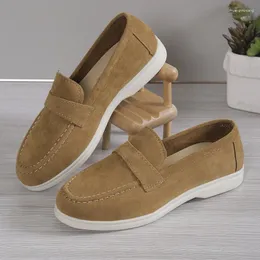 Sıradan ayakkabılar kadın mokasenler sonbahar düz dip retro artı beden loafers hafif kaymaz kalın taban daireleri Sapatos feminino