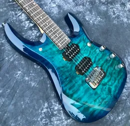 Guitarra john petrucci assinatura transparente lago azul ernie ball music man jp6 guitarra frete grátis musicman guitarra