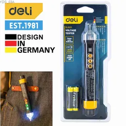 Medidores de corrente Deli Intelligent Voltage Tester Pen AC1000V Teste de indução sem contato Lápis Voltímetro Detector de energia Indicador de chave de fenda 240320