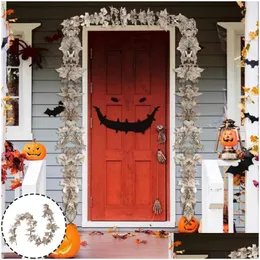 Flores decorativas grinaldas reutilizáveis ​​queda videiras falsas versáteis videira realista outono decoração de casa halloween decoração de parede drop deli dhy9t