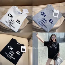 Najlepsza wersja damska T-shirt France modne ubranie modne dwa litera graficzna para bawełniana okrągła szyja xxxl 4xl krótkie topy TEES