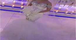 2019 Nya offtheshoulder sjöjungfrun bröllopsklänningar som säljer nya anpassade sveptåg bling bling lyxpärlor kristaller tyll brida9843932