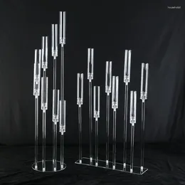 حاملي الشموع 5/10cps مركزية Candelabra Acrylic Candlesticks Home Decor Decort