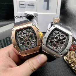 Desginer Mechanical Automatic L Watch Watch RM11-03 Mens Uxury Business Leisure Watch日付完全自動機械的ゴールドケーステープマレル