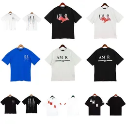 Estate Amirris T-shirt da uomo Tee Fashion Stampa a getto d'inchiostro modello uomo T-shirt in cotone T-shirt casual Manica corta Amirirs Streetwear Abbigliamento di lusso Magliette Taglia S-XL