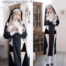 Cosplay Anime Costumes Seksowne zakonnice oryginalne projektowanie ról Chowbie mundur czarny seksowny seks