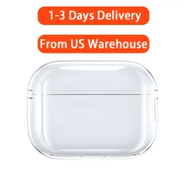 USA Stock for AirPods Pro 2nd Gend Gen Airpod 3 PROS Max سماعة رأس سماعة الرأس الصلب TPU Silicone Protection Amphone Cover Wireless Charging Case