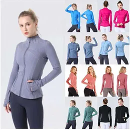 2023 Yoga-Jacke für Damen, definiert, Workout, Sportmantel, Fitnessjacke, Sport, schnell trocknend, Activewear-Oberteil, solides Sweatshirt mit Reißverschluss, Sportbekleidung, heißer Verkauf