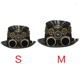 Berets punk top hat for unisex cosplay Halloween epoka przemysłowa