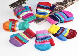 Kids Winter Glove Baby Knitted Warm Gloves Hanging Neck Winter Thick Warm Gloves Boys Girls Mittens7155085