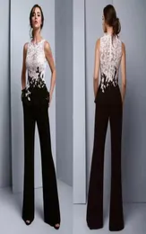UPS Womens Jumpsuit Elegant Formal Evening Dresses 2022 White Lace Black Pantsuits See även Top Prom Bridesmaid Party Dress Plus8229560