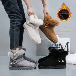 Casual Shoes Women's Winter Boots Snow Ankle Non-slip Plush Fur Warm Vulcanized Zapatillas De Mujer