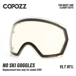 GOGGLES COPOZZ Sostituzione Sciò Goggles Lens per modello 21101 Antifog UV400 Stilla sferici Snow Goggles Lenti per occhiali (solo lenti)