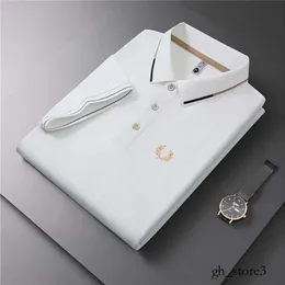 Męska koszula polo drukowana letnia i jesienna szyja z krótkim rękawem Top Trend Marka Casual Business Fred Perry T Shirt 676