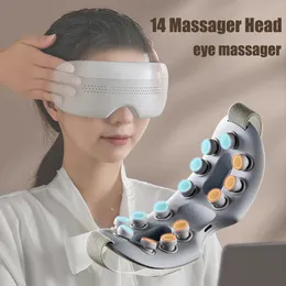 TypeC Massaggiatore per occhi 4D Acupoint Smart Airbag Strumento per la cura delle vibrazioni Occhiali da massaggio Custodia per la fatica Rughe 240318