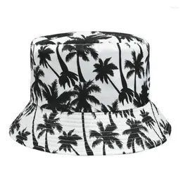 Berets impressão balde chapéu reversível pescador viagem ao ar livre panamá chapéu de sol chapéus para homens e mulheres