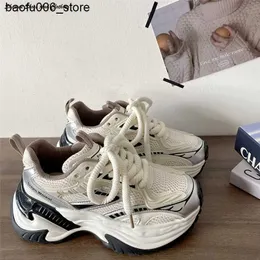 Freizeitschuhe Nische Dicke Sohlen Papa Schuhe Weibliche Instagram Super Hot 2024 Neue Vielseitige Casual Sportschuhe Zeigen Kleine Füße Frauen Turnschuhe Q240320