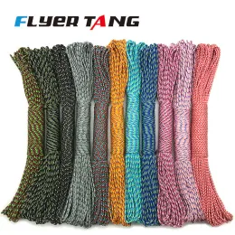 Paracord 100 Colours Paracord 2 mm 100 stóp, 50 stóp jeden stojak Ropie Paracord do przetrwania sznurka spadochronowego Smycz Namiot Test Camping