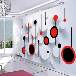 Wallpapers Diantu 3d Wallpaper Custom Mural Non-woven Wall Sticker 3 D TV Setting Fashion Circle Po Murals