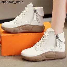 Casual Shoes Womens platform foot boots fashionable casual high top sports shoes lace side zipper non slip hiking shoes Zapatilla Lacotiva drone Q240320