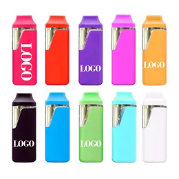 Penna Vape monouso personalizzata da 2 ml Pod da 1 ml Confezione colorata Borsa in Mylar Sigarette elettroniche Olio denso Penne vuote Batteria ricaricabile Vaporizzatore Confezione con scatola di visualizzazione logo personalizzato