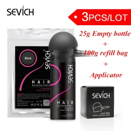 Цвет Sevich Hair Fiber Sets 25 г пустая бутылка + 100 г клетчатого пакета для волос + Аппликатор сгущающим волок