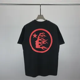 Mode hellstar skjorta mens rappe topp hög amerikansk tidvatten varumärke roliga komiska engelska bokstäver trycka löst all rund krage kortärmad t -shirt tee tidvatten a4