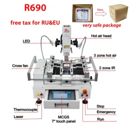 BGA Rework Station Ly R690 V.3 Sold Stations Machine 3 Zone Touch screen con aria calda con area di lavoro IR 4300W 350x250mm IR