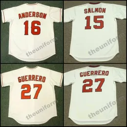 رجال 1970-2004 كاليفورنيا غاريت أندرسون تيم سالمون فلاديمير غيريرو ترهبة البيسبول جيرسي S-5XL