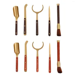 مجموعات Taupware Sets Tea Tool Scoop Clip Traditions Matcha Tools Six Gentlemen