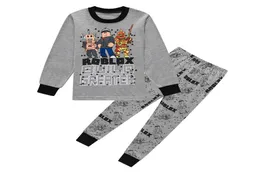 YouTube jogo crianças meninos grils manga longa natal pijamas pijamas preto vermelho pjs 613 anos impressão completa roupas de dormir clo2807686
