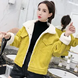 여성용 재킷 사랑스러운 Leuke vrouwen vriendje stijl denim jas fleece gevoerde 겨울 Thermische 따뜻한 청바지 en bontkraag voor vrouwelijke